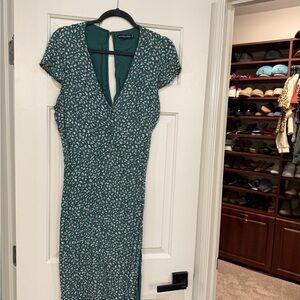 Abercrombie Green Floral Women's Dress